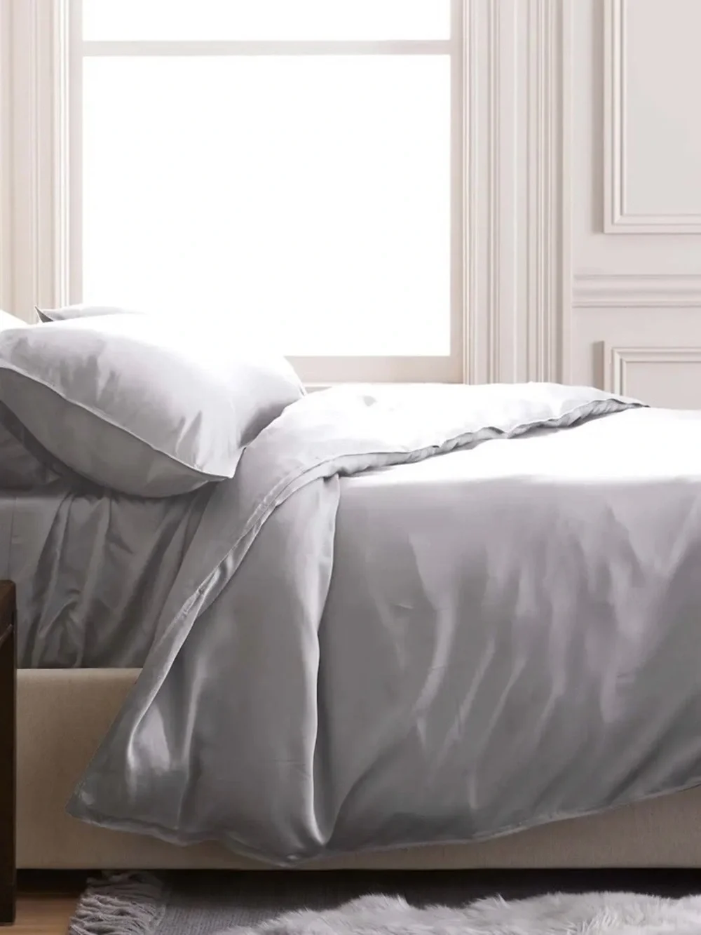 NWT Quince Bamboo Duvet Cover Set, King/Cal King (Light Gray)